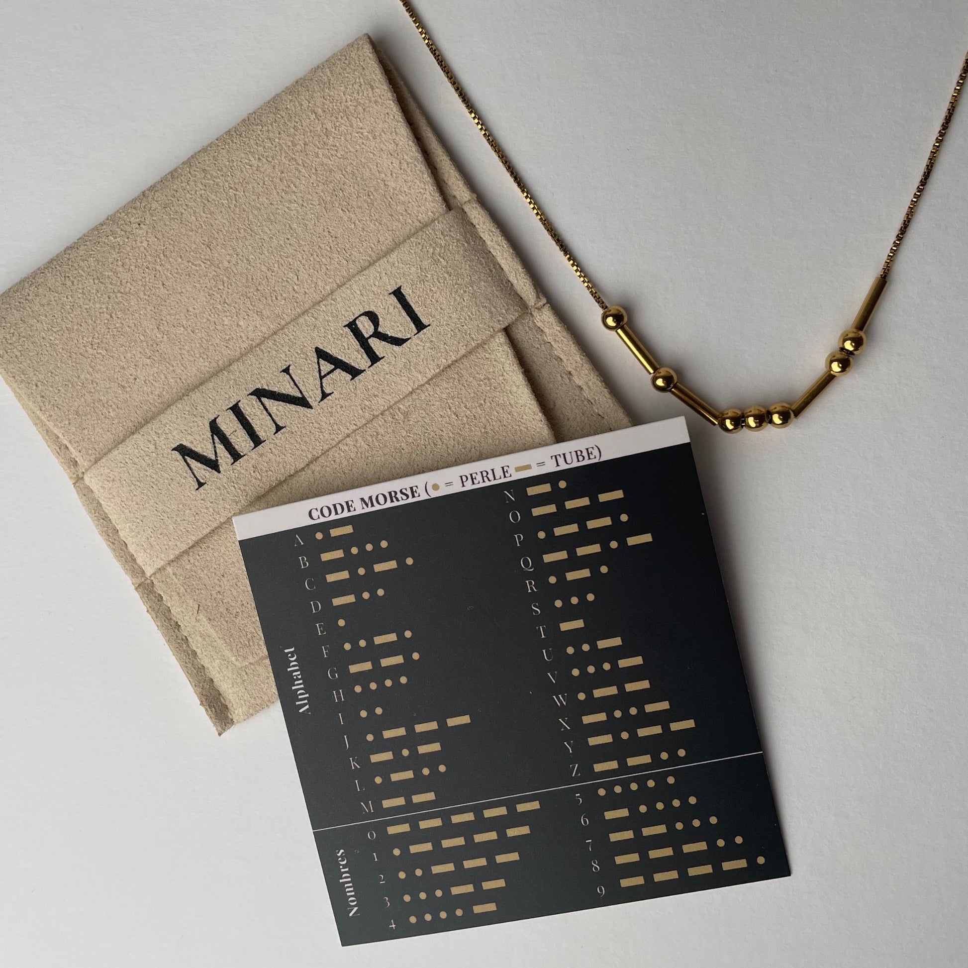 Collier en code Morse
