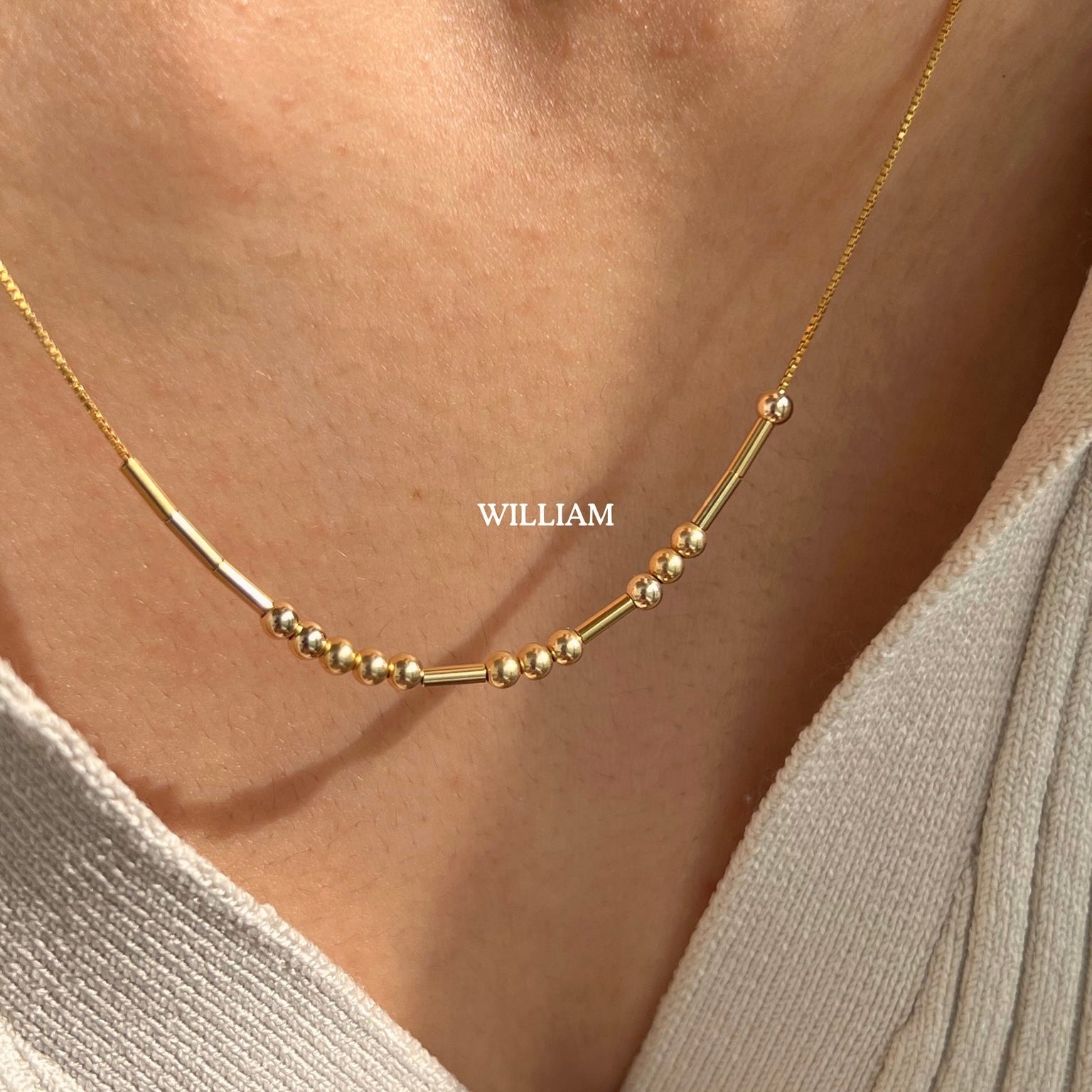 Collier en code Morse