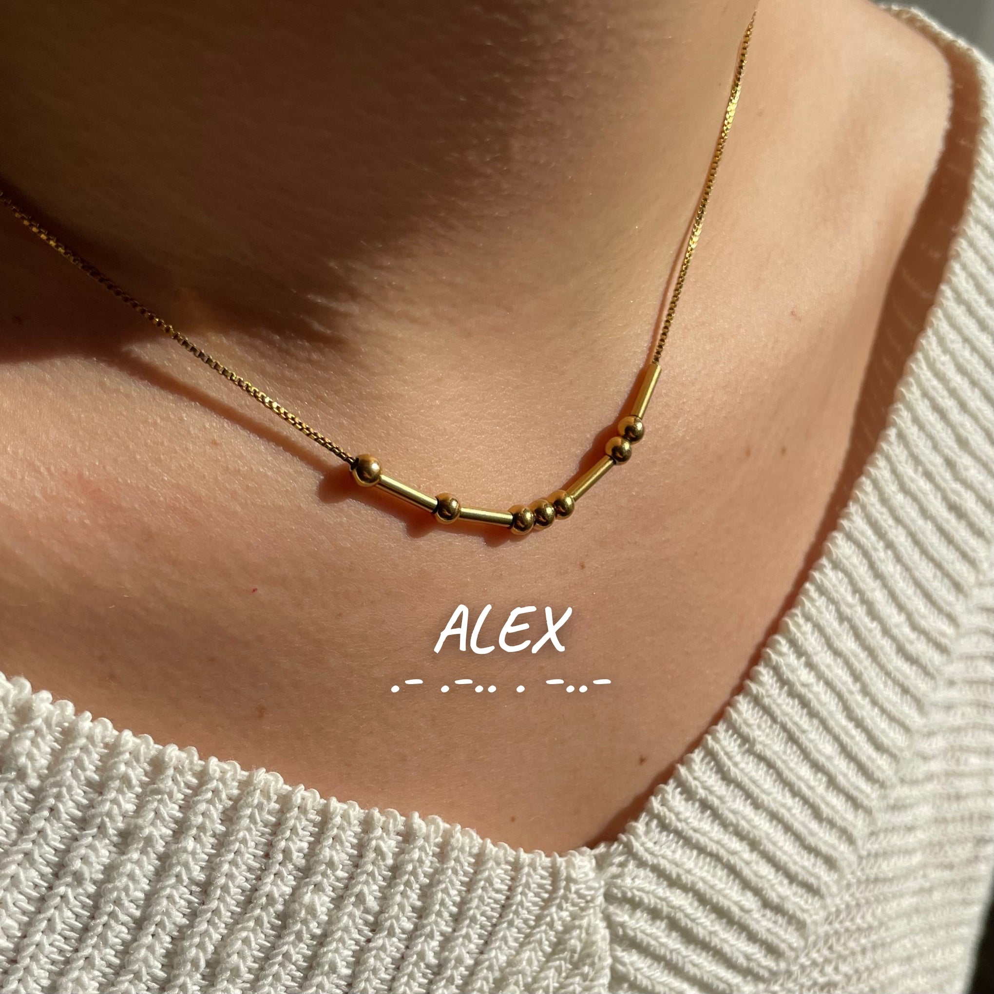 Collier en code Morse