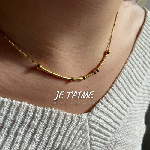 Collier en code Morse